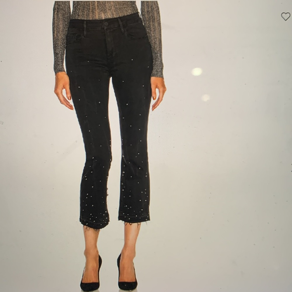 Frame Le Crop baby boot embellished jeans
